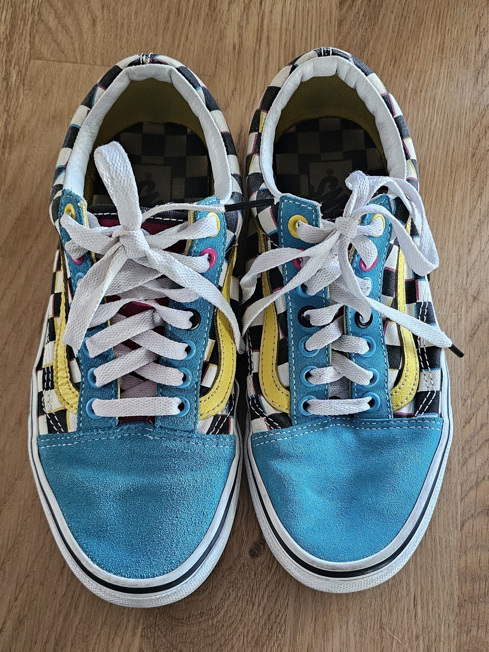 Vans Old Skool Crazy Checks Multicolor Checkerboard / Womens 8.5 Mens 7